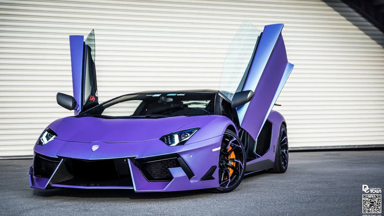 Lamborghini Aventador In Matte Purple With Dmc Kit | LamboCARS.com