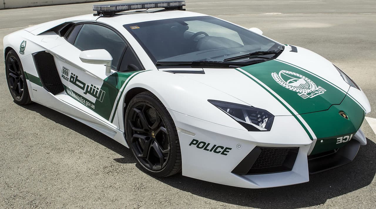 Lamborghini aventador dubai police car