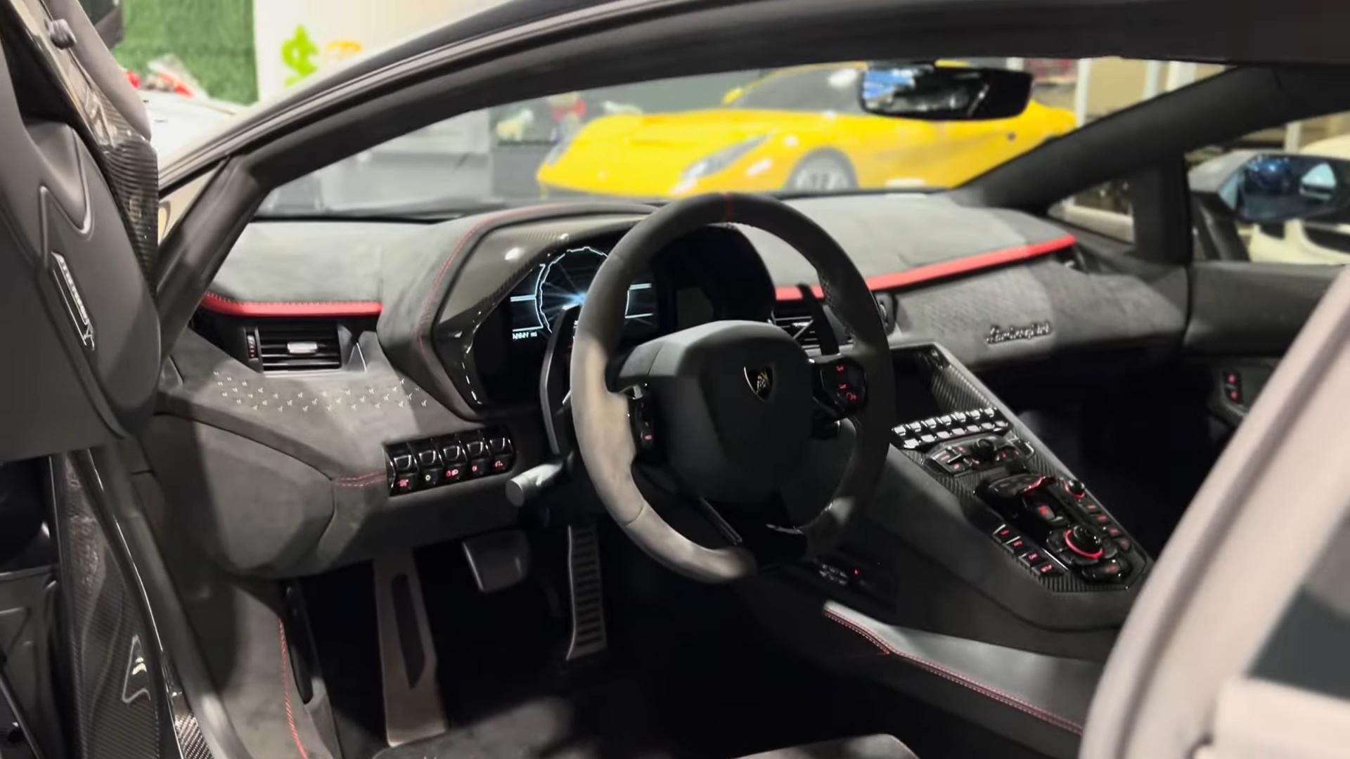 Lamborghini aventador ultimae interior pictured here
