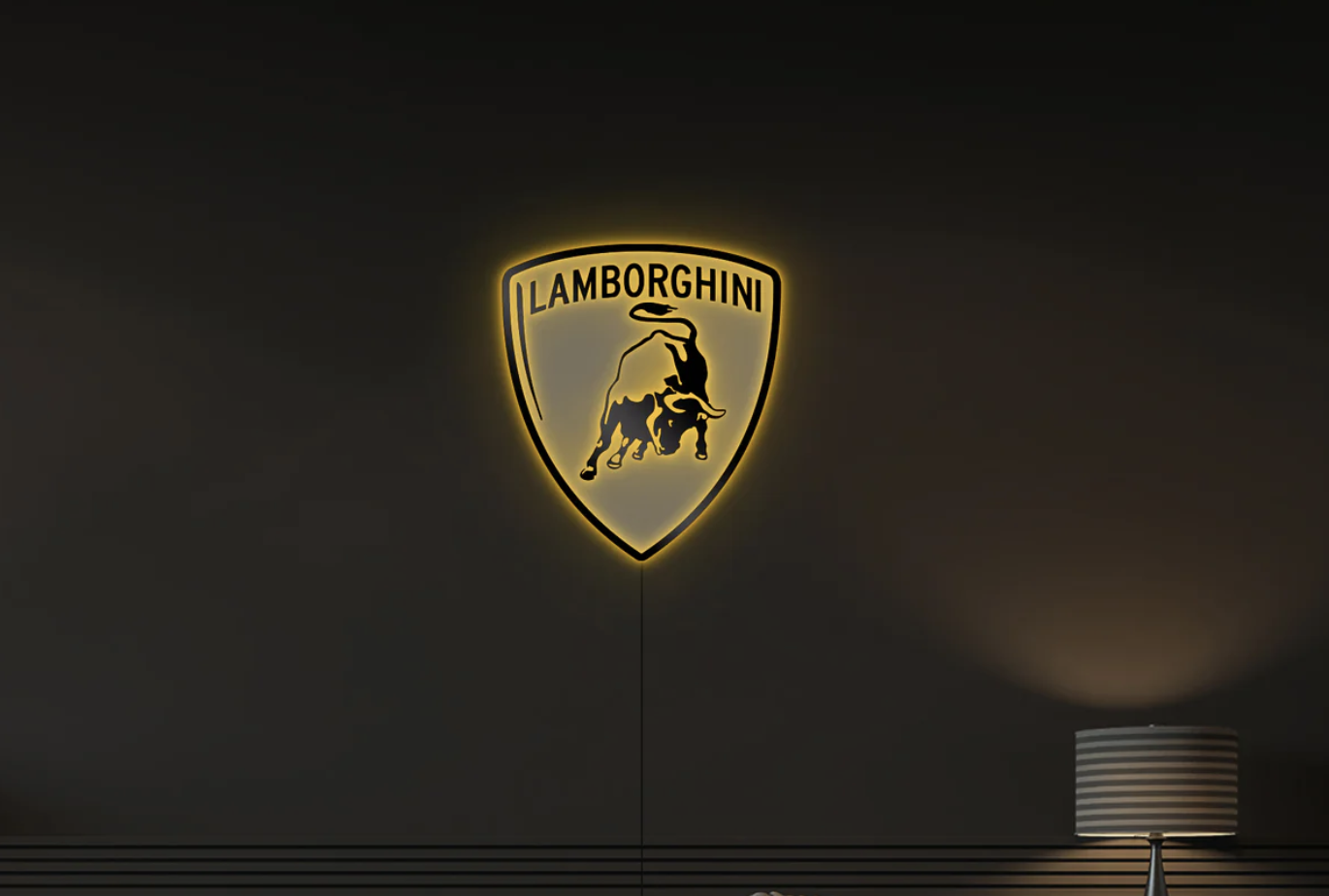 Lamborghini logo led sign