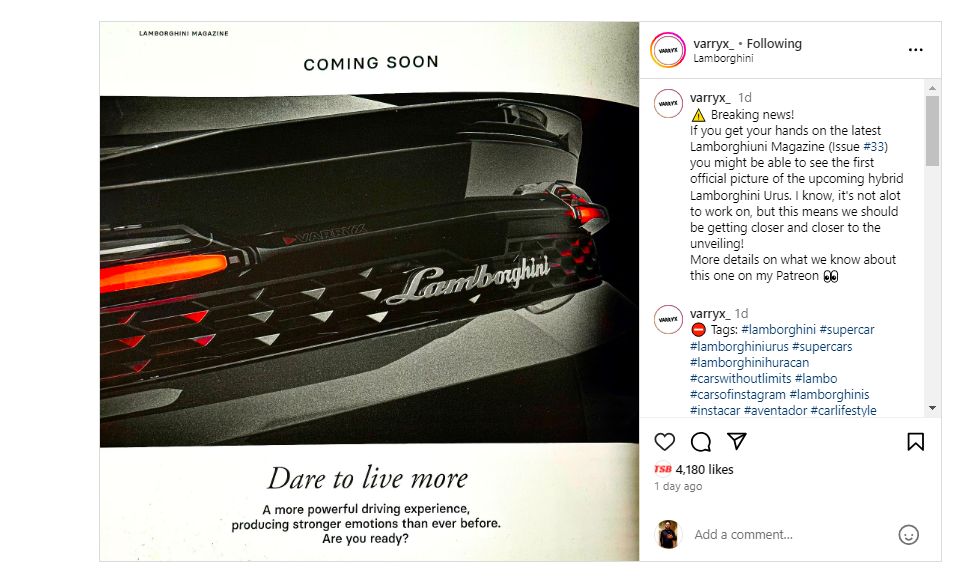 2025 Lamborghini Urus PHEV Teased